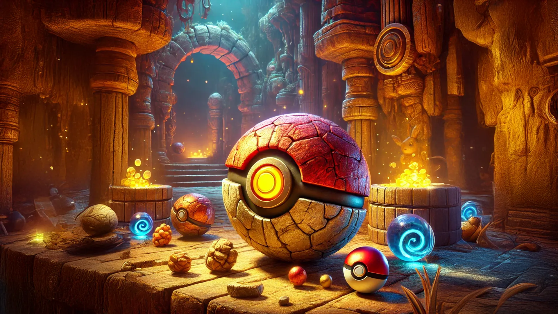 Crafting Ancient Poké Balls with Tumblestones